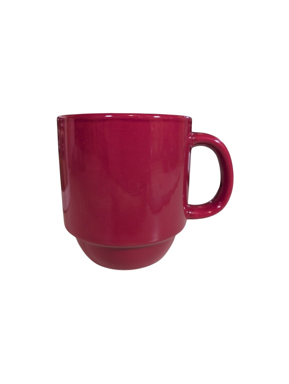 Mainstays Stackables Red Coffee Cup Mug Stoneware 12oz Capacity Glossy